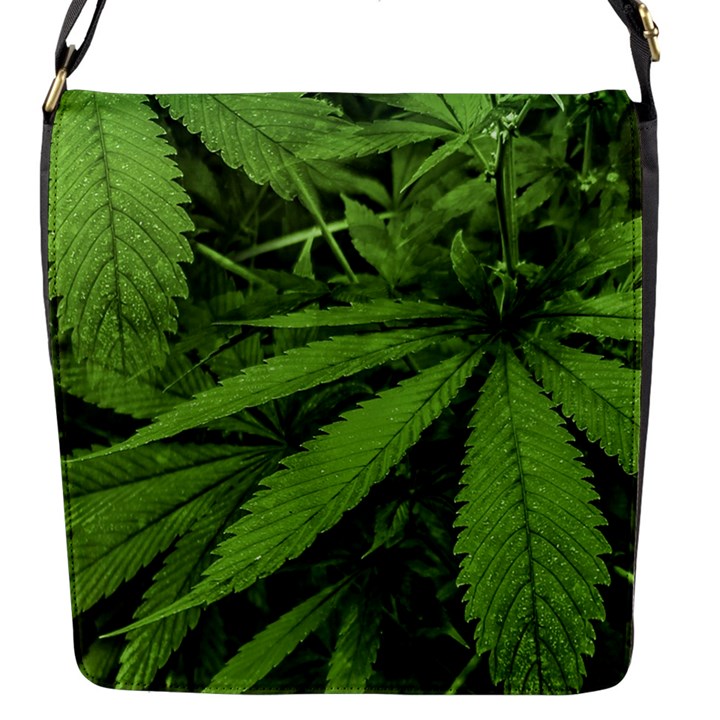 Marijuana Plants Pattern Flap Messenger Bag (S)