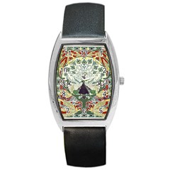 Art Nouveau Peacock Barrel Style Metal Watch by NouveauDesign