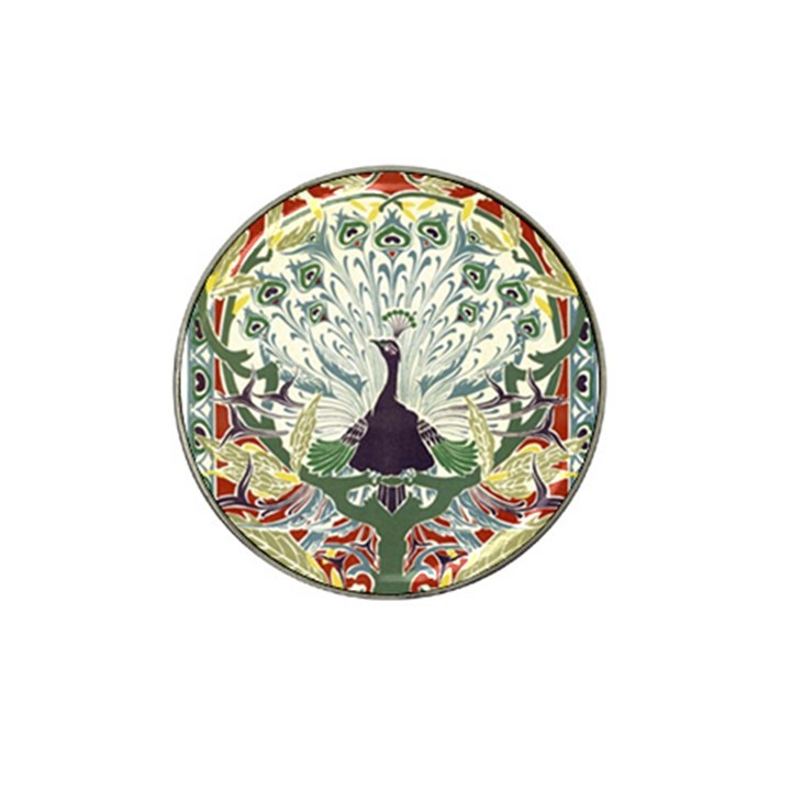 Art nouveau peacock Hat Clip Ball Marker