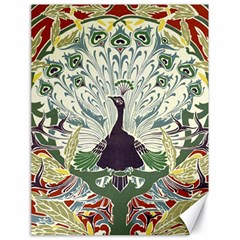 Art Nouveau Peacock Canvas 18  X 24   by NouveauDesign