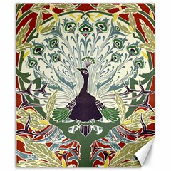 Art Nouveau Peacock Canvas 20  X 24   by NouveauDesign