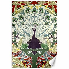 Art Nouveau Peacock Canvas 24  X 36  by NouveauDesign