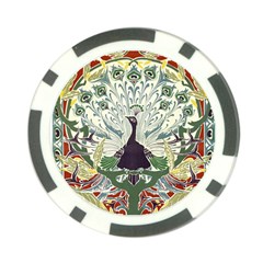 Art Nouveau Peacock Poker Chip Card Guard by NouveauDesign