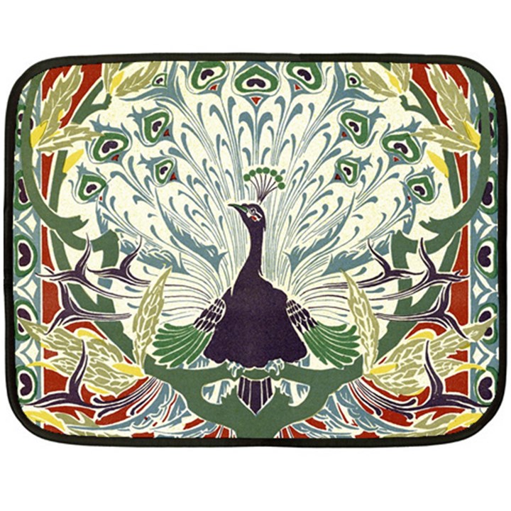 Art nouveau peacock Fleece Blanket (Mini)