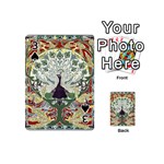 Art nouveau peacock Playing Cards 54 (Mini)  Front - Spade3