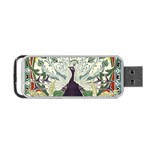 Art nouveau peacock Portable USB Flash (Two Sides) Front