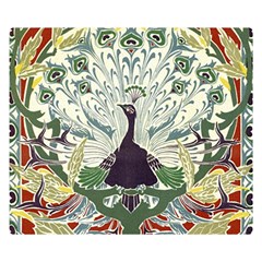 Art Nouveau Peacock Double Sided Flano Blanket (small)  by NouveauDesign