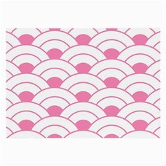 Art Deco Shell Pink White Large Glasses Cloth (2-side) by NouveauDesign