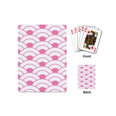 Art Deco Shell Pink White Playing Cards (mini)  by NouveauDesign