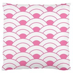 Art Deco Shell Pink White Large Cushion Case (two Sides) by NouveauDesign