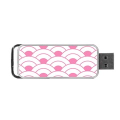 Art Deco Shell Pink White Portable Usb Flash (one Side) by NouveauDesign