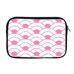 Art Deco Shell Pink White Apple Macbook Pro 17  Zipper Case by NouveauDesign