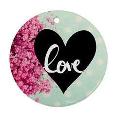 Modern Collage Shabby Chic Ornament (round) by NouveauDesign