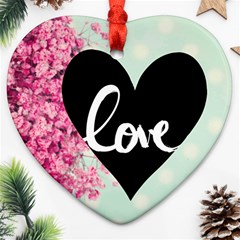 Modern Collage Shabby Chic Ornament (heart) by NouveauDesign