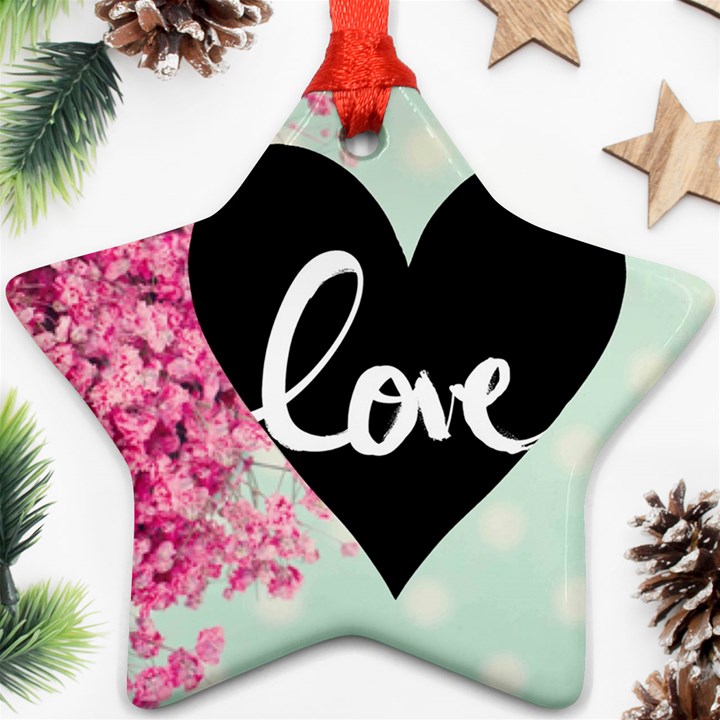 modern collage shabby chic Ornament (Star)