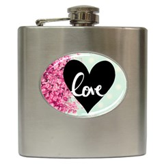 Modern Collage Shabby Chic Hip Flask (6 Oz)