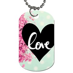 Modern Collage Shabby Chic Dog Tag (two Sides) by NouveauDesign