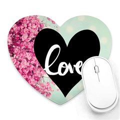 Modern Collage Shabby Chic Heart Mousepads by NouveauDesign