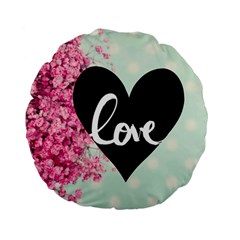 Modern Collage Shabby Chic Standard 15  Premium Flano Round Cushions by NouveauDesign