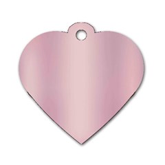 Beautiful,rose Gold,pattern Dog Tag Heart (two Sides) by NouveauDesign