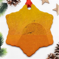 Sunset Snowflake Ornament (two Sides)