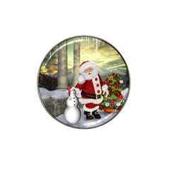 Sanata Claus With Snowman And Christmas Tree Hat Clip Ball Marker (10 Pack) by FantasyWorld7