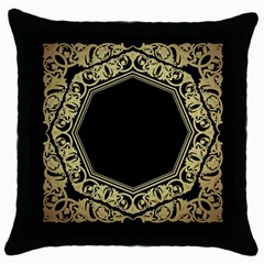 Art Nouvea Antigue Throw Pillow Case (black) by NouveauDesign