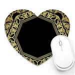 art nouvea antigue Heart Mousepads Front