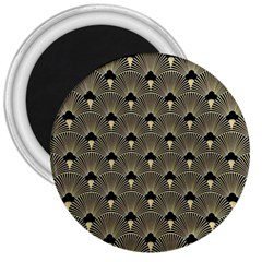 Art Deco Fan Pattern 3  Magnets by NouveauDesign