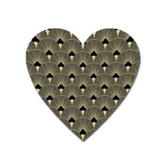 Art Deco Fan Pattern Heart Magnet by NouveauDesign