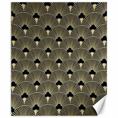 Art Deco Fan Pattern Canvas 8  X 10  by NouveauDesign