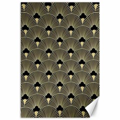 Art Deco Fan Pattern Canvas 12  X 18   by NouveauDesign