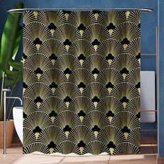 Art Deco Fan Pattern Shower Curtain 60  X 72  (medium)  by NouveauDesign