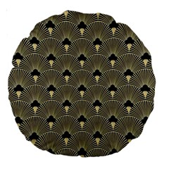 Art Deco Fan Pattern Large 18  Premium Round Cushions by NouveauDesign