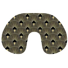 Art Deco Fan Pattern Travel Neck Pillows by NouveauDesign