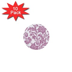 Vintage Floral Pattern 1  Mini Buttons (10 Pack)  by NouveauDesign