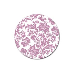 Vintage Floral Pattern Magnet 3  (round) by NouveauDesign