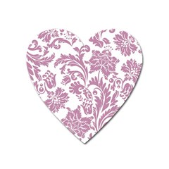 Vintage Floral Pattern Heart Magnet by NouveauDesign