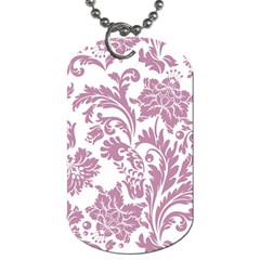 Vintage Floral Pattern Dog Tag (one Side) by NouveauDesign