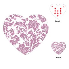 Vintage Floral Pattern Playing Cards (heart)  by NouveauDesign