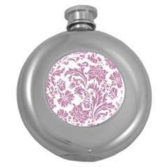 Vintage Floral Pattern Round Hip Flask (5 Oz) by NouveauDesign