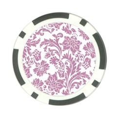 Vintage Floral Pattern Poker Chip Card Guard by NouveauDesign