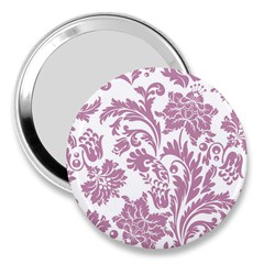 Vintage Floral Pattern 3  Handbag Mirrors by NouveauDesign