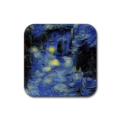 Van Gogh Inspired Rubber Coaster (square)  by NouveauDesign