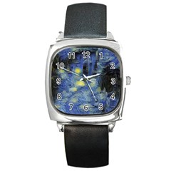 Van Gogh Inspired Square Metal Watch by NouveauDesign