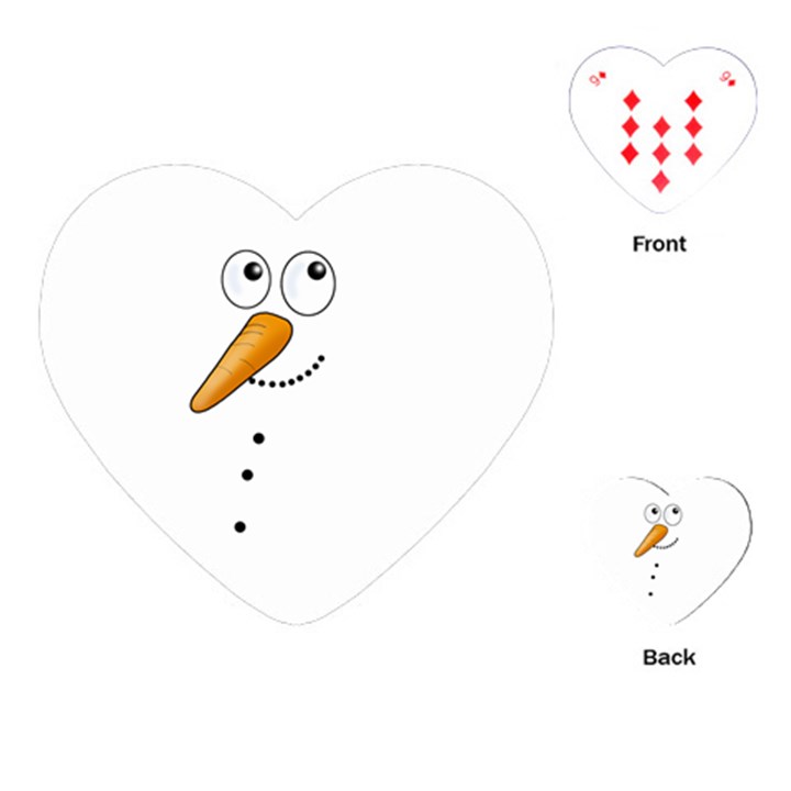 Cute snowman Playing Cards (Heart) 