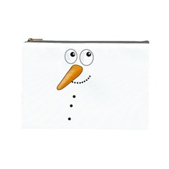 Cute Snowman Cosmetic Bag (large)  by Valentinaart