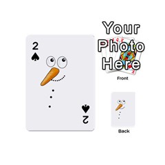 Cute Snowman Playing Cards 54 (mini)  by Valentinaart