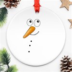 Cute snowman Ornament (Round) Front