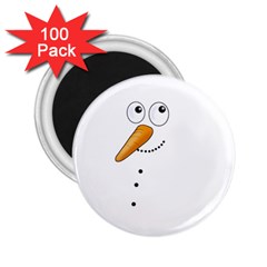 Cute Snowman 2 25  Magnets (100 Pack)  by Valentinaart